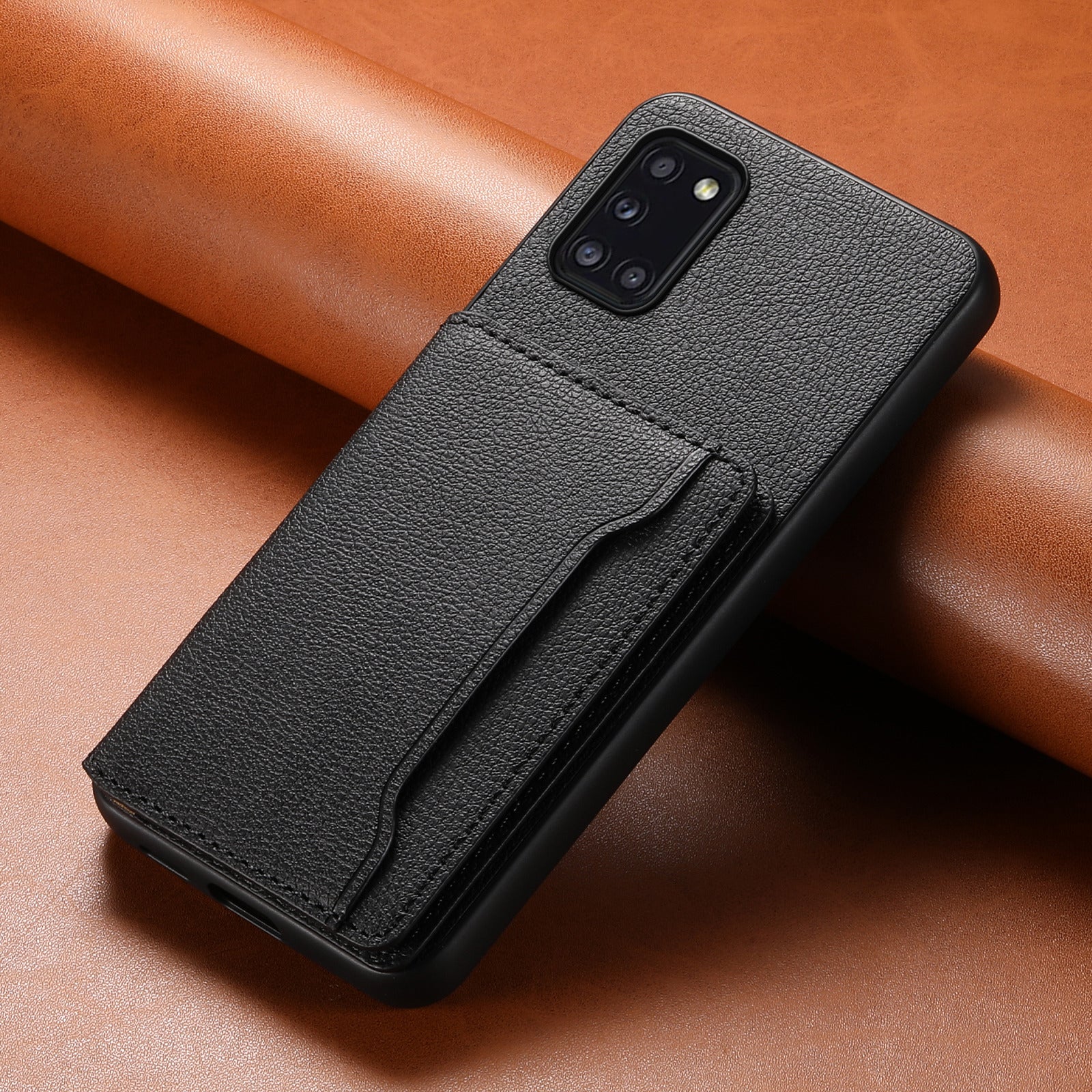 For Samsung Galaxy A31 Case Card Slots Kickstand Back Phone Cover with Calf Texture For Samsung Galaxy A31 Case Card Slots Kickstand Back Phone Cover with Calf Texture
